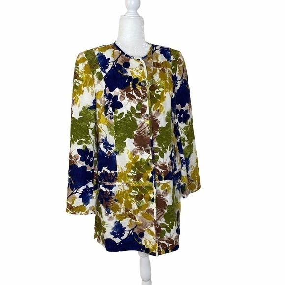 PENDLETON Floral Linen Buttondown Car Jacket Medium - Picture 2 of 6